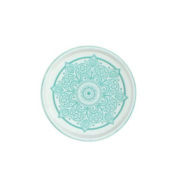 Στρογγυλό σουβέρ πορσελάνη σχ.Mandala βεραμάν 11,5cm