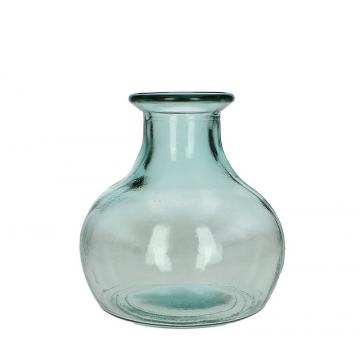 Βάζο ανακυκλωμένο γυαλί, διάφανο,21cm