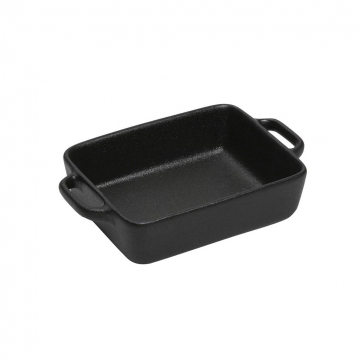 LAVA ΣΑΓΑΝΑΚΙ ΟΡΘ. STONEWARE ΜΑΥΡΟ  17(20,6 INCL. HANDLES)X13X5CM