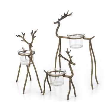 Κηροπήγιο ρεσό σχ. Ελάφι Σ/3, μπρονζέ 12/21/27cm
