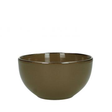 Μπολ stoneware, εμαγιέ φινίρισμα καφέ, 14cm