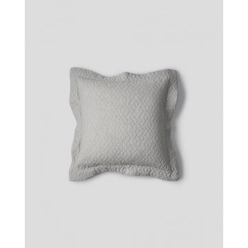 3D Ζακάρ Oxford Μαξιλαροθήκη Γεωμετρικό Pattern Augerinos σε 6 Αποχρώσεις 45x45 5cm Γκρι απαλό