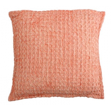 Μαξιλάρι cotton πικέ, σε κοραλί χρ., 45x45cm