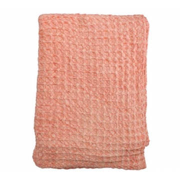 Ριχτάρι πικέ cotton, σε κοραλί χρ.,130x170cm