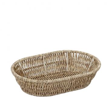 ΨΩΜΙΕΡΑ SYNTH. RATTAN ΟΒΑΛ L ΜΠΕΖ 28Χ20Χ7ΕΚ (smA)