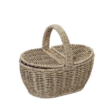 ΚΑΛΑΘΙ SYNTH. RATTAN ΜΕ ΚΑΠΑΚΙ ΟΒΑΛ ΜΠΕΖ 22Χ15Χ19ΕΚ