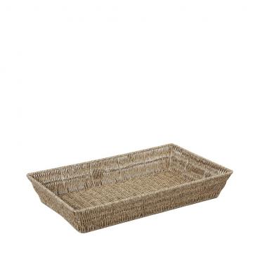 ΚΑΛΑΘΙ SYNTH. RATTAN GN1/2 ΜΠΕΖ 32,5Χ26,5Χ10ΕΚ  (smA)