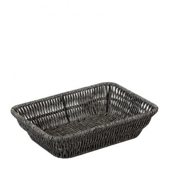 ΨΩΜΙΕΡΑ SYNTH. RATTAN ΟΡΘ. M ΓΚΡΙ 24Χ16Χ6ΕΚ (smA)