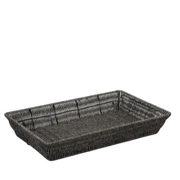 ΚΑΛΑΘΙ SYNTH. RATTAN GN1/1 ΓΚΡΙ 53Χ32,5Χ9ΕΚ  (smA)