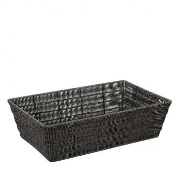 ΚΑΛΑΘΙ SYNTH. RATTAN GN1/1 ΓΚΡΙ 53Χ32,5Χ15ΕΚ  (smA)