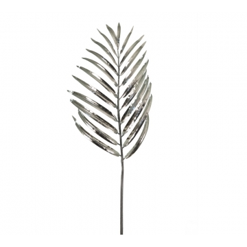 Κλαδί "Areca"  μεταλλική βαφή, ασημί 78cm