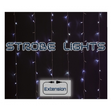 200Led-(IP44)Κουρτίνα Strobe (σειρά επέκτασης), Διάφανο/4000k,M2ΧY2μ. 2m.x2m.