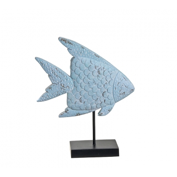 Διακοσμητικό τροπικό ψάρι σε stand, γαλάζιο χρ.,33cm