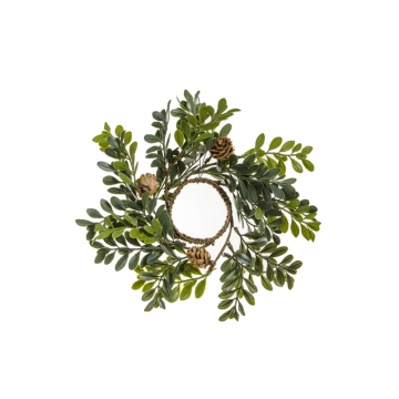 Στεφάνι plastic με φύλλα "Buxus", 20cm