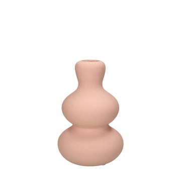 Κεραμικό βάζο "minimal",ματ ροζ,19,7cm