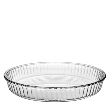 Χ.ΣΥΣΚ. BORCAM TART ROUND TRAY TEMPERED H: 5 D: 31,9CM 2950CC P/120 OB4 (smC)