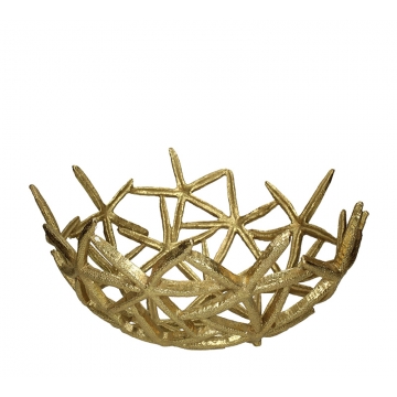 Βαθύ μπώλ με αστερίες, χρυσό χρ.,36x18,6cm