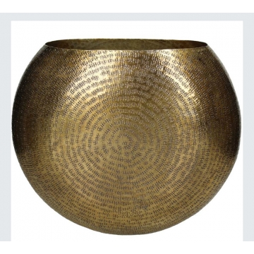 Σφυρήλατο βάζο οβάλ, μπρονζέ χρ.,33cm