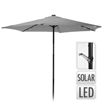 Ομπρελλα μεταλλική,polyester πανί με 24Led Δ.270cm