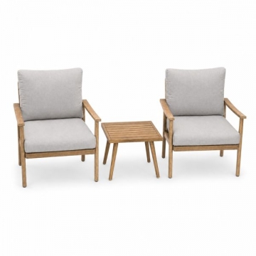 Artekko Alu Σετ Κήπου 3 Τεμαχίων 2x Πολυθρόνες (70x77x72)cm, και Τραπέζι (50x50x44)cm