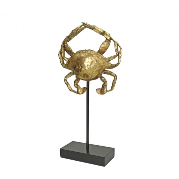 Διακοσμητικός κάβουρας αντ.χρυσός σε stand 21x42cm