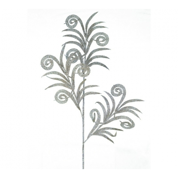 Κλαδί "παγωνιού" ασημί,75cm