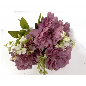 Μπουκέτο με παιώνιες, ροζ χρ.,52cm