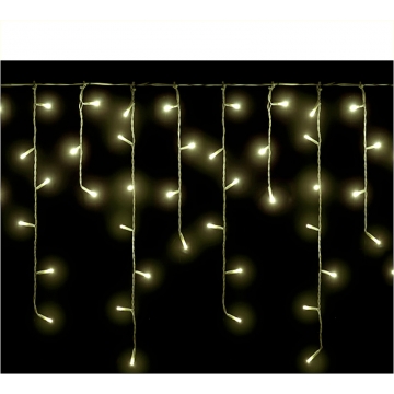 144Led Επεκτεινόμενη κουρτίνα σταλακτίτης, extra Θερμό λευκό/διάφ. καλώδιο 300cm