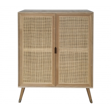 Ψηλό ερμάριο σχ.ψάθα με 2 πόρτες 90x40x115cm