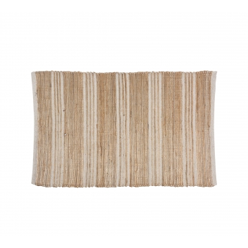 Χαλάκι cotton+γιούτα, με ρίγες,2σχδ.,60x90cm