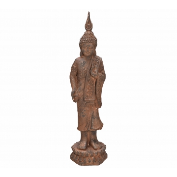 Όρθιος Buddha από ρητίνη,καφέ,87cm