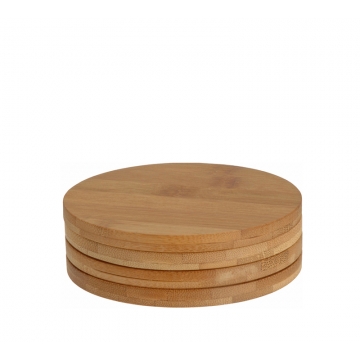 Σετ/4 στρογγυλά σουβέρ bamboo, 11cm