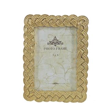 Φωτο/θήκη polyresin χρυσή 10x15cm