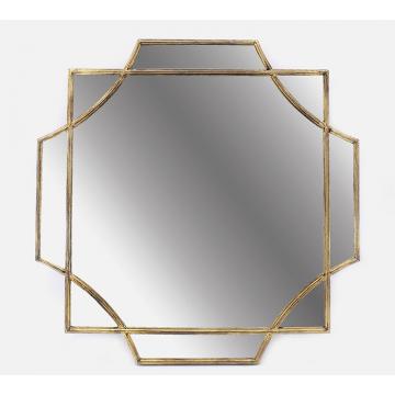 Καθρέπτης art deco μεταλ.κορνίζα 80x80cm