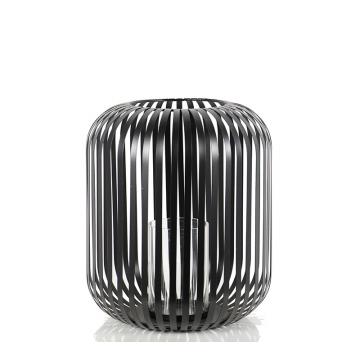 Μεταλλικό κυλινδρικό φανάρι με γυαλί 20.5x23cm