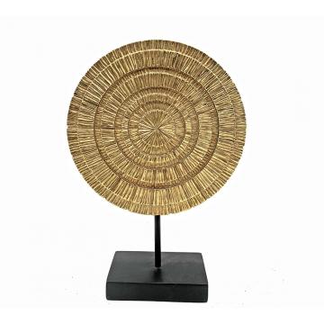 Στρογγυλό χρυσό διακοσμητικό σε stand 6,5x33cm