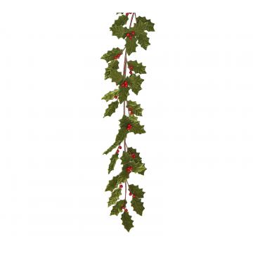 Γιρλάντα"Γκυ" βελούδινα φύλλα & χρυσό trim,180cm