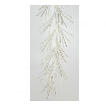 Διακοσμητική γιρλάντα με glitter σε λευκό χρ.,90cm