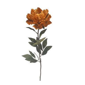 Παιώνια χρώμα "καμένο πορτοκαλί", 82cm