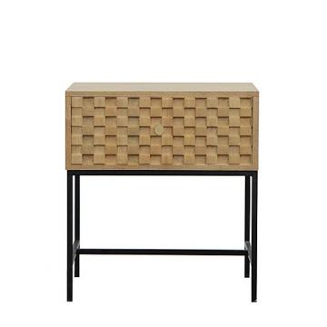 Κομοδίνο 1 συρτάρι,μεταλ/κά πόδια,51.5x40x56