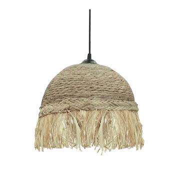 Φωτιστικό οροφής από σχοινί με κρόσσια raffia,30x17cm
