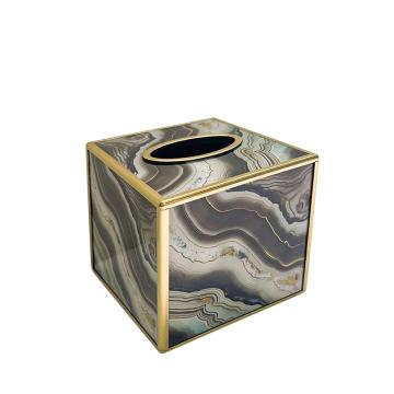 Τετράγωνη χαρτοπετσετοθήκη "Onyx" 13.5x13.5cm