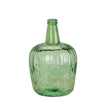 Vintage βάζο απο ανακυκλωμένο γυαλί λαδί χρώμα 37cm