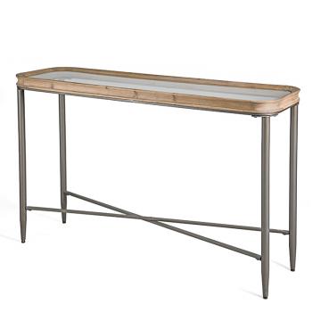 Κονσόλα με γυάλινο καπάκι,132cm