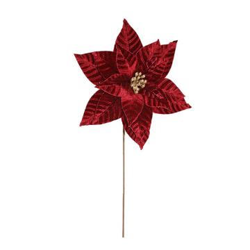 Velvet Poinsettia Burgundy,d.31cm 