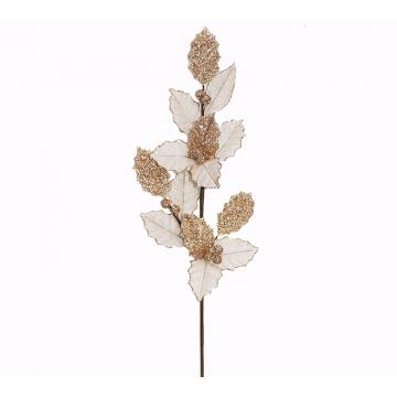 Holly leaf spray Rose/Gold,77cm