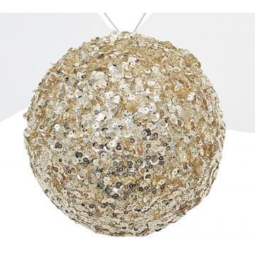 Sequin deco ball Champagne,15cm 
