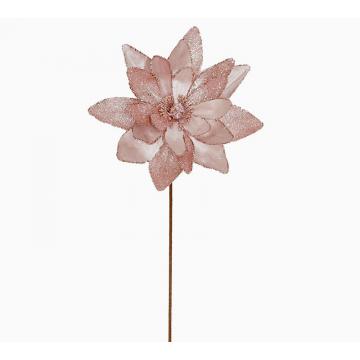 Gilttered Magnolia Antique Pink,d.30cm 
