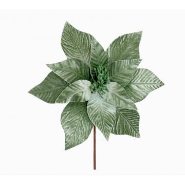 Velvet poinsettia mint green,d.28cm 