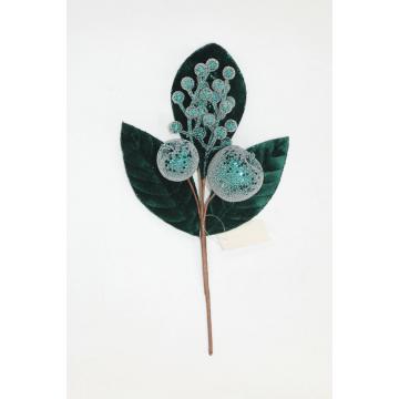 Beaded apple pick Emerald clr,35cm 